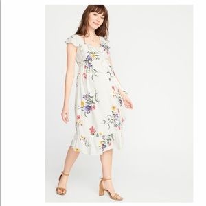 Old Navy Waist Cotton Floral Maternity Dress